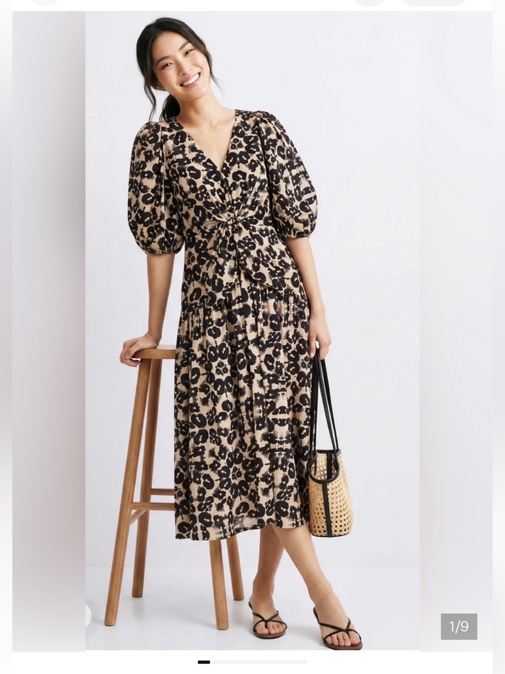Rebecca Taylor Kaleidoscope Dress in Camel Combo  Midi Size 0 6160